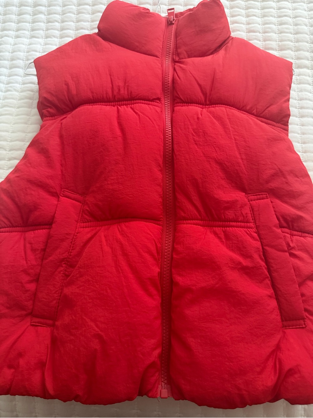 Red Puffer Vest - Women's Sleeveless Puffer Jacket